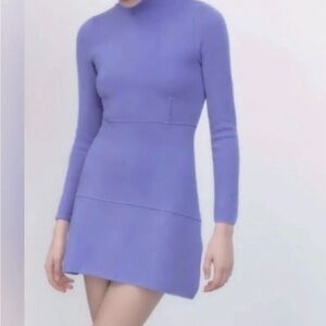 Zara periwinkle knit dress